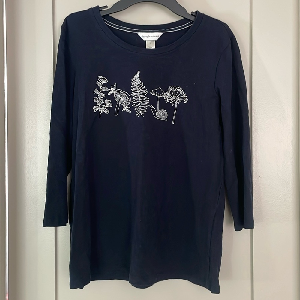 Navy mushroom top